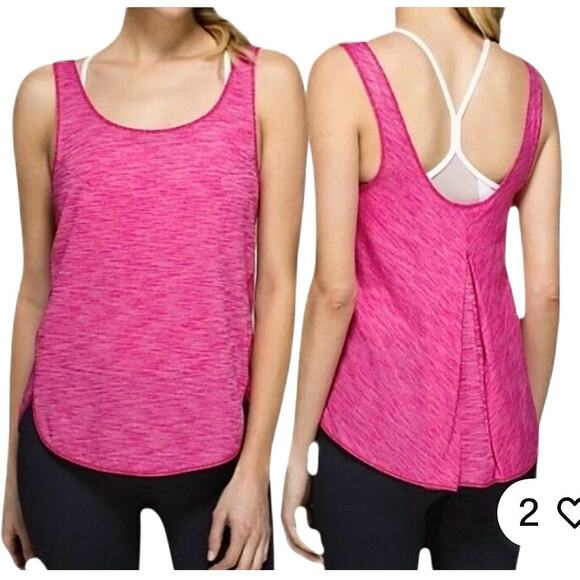 Lululemon 8 Straight Up Singlet Heathered active tank TS 2102 - Picture 1 of 11